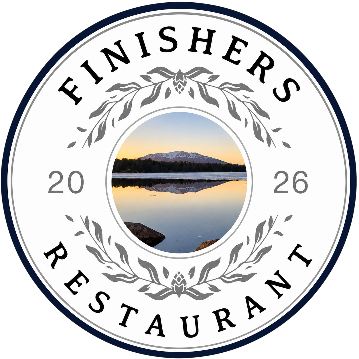 Finishers circular mountain logo